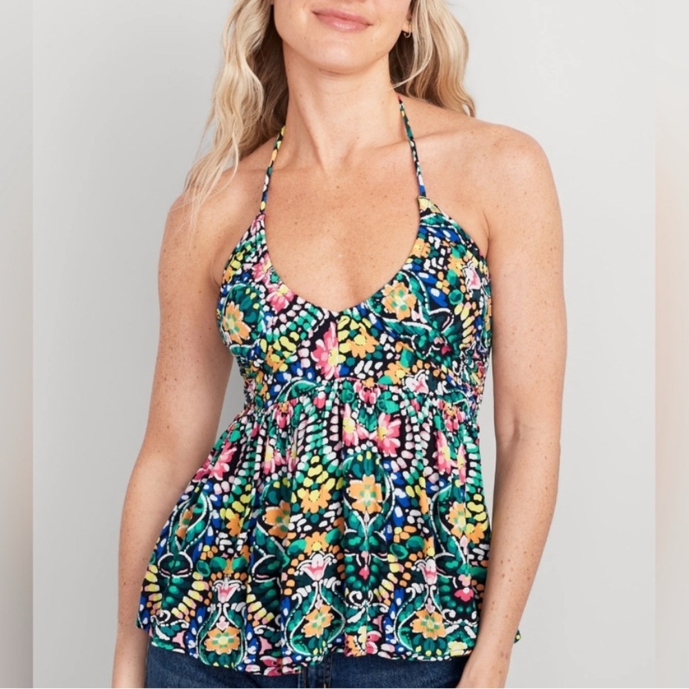 Halter Top- Floral Multicolor